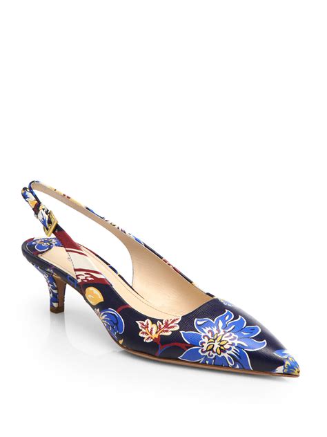 prada floral slingback